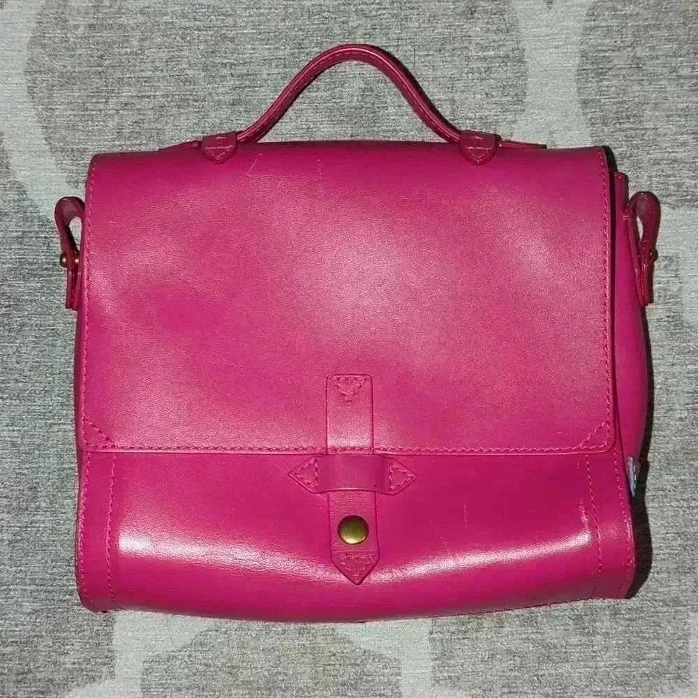 Pink Leather Crossbody Bag IIIBeCa by Joy Gryson